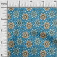 thumbnail image 2 of oneOone Georgette Viscose Medium Blue Fabric Asian Kilim Quilting Supplies Print Sewing Fabric By The Yard 42 Inch Wide, 2 of 5