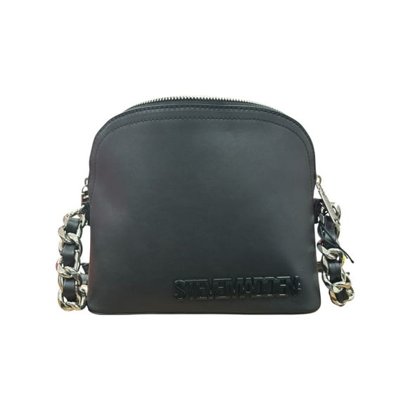 Bolsa Steve Madden Crossbody color negro, piel, con doble asa desmontable y ajustable