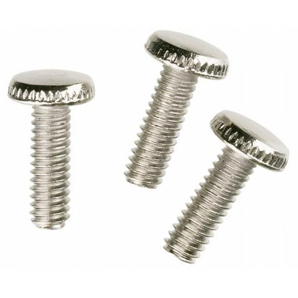 3 Count Nickel Plated Knurled Light Fixture Screws