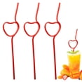 thumbnail image 1 of 3 pajitas divertidas para niños y adultos, pajitas de plástico reutilizables con forma de lazo y diseño loco para actividades en el aula, día de San Valentín, 1 of 5