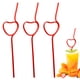 thumbnail image 1 of 3 pajitas divertidas para niños y adultos, pajitas de plástico reutilizables con forma de lazo y diseño loco para actividades en el aula, día de San Valentín, 1 of 5
