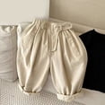 thumbnail image 2 of FYDUU Toddler Boys Solid Color Casual Pants with Pockets Elastic Waist Jogger Pants Comfortable Kids Trousers for School Everyday Wear Comfort Bottoms 6-7 Years, 2 of 5