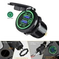 12V QC3.0 Dual USB Car Fast Charger Socket Power Outlet LED Waterproof