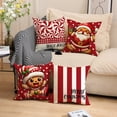 thumbnail image 6 of Christmas Pillowcases 18x18 Set of 4 Cute Xmas Tree  Pillow Cases Linen Cushion Cover Christmas Decorations for Home Bed Couch, 6 of 8