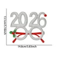 thumbnail image 6 of Sylvtty 2026 New Year Party Glasses Lightweight Red Glitter Eyewear Frame with Snowflake Holly Decoration Festive Sequin Hair Hoop, 6 of 7