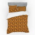 thumbnail image 1 of Ambesonne Cat Bedding Set 4 Pcs, Orange Cheerful Kitties, Queen, Umber and Marigold, 1 of 3