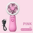 thumbnail image 2 of Handheld Fan, Portable Desk Fan with Built-in Night Light, Usb Powered Mini Fan for Office Desk, Baby Stroller, Travel, Includes Usb Cable, Pink, by FAJHHA, 2 of 7