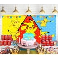thumbnail image 4 of Pokemon Pikachu Cartoon Theme Birthday Flag Background Banner Children's Party Decoration supplies Photography Photo Prop 5.9x3.6ft, 4 of 5