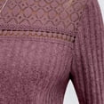 thumbnail image 7 of Womens Fall Casual Ribbed Knit Pullover Loose Hollow Out Long Sleeve T Shirts for Women Fashion Clothing Womens Long Sleeve Tops Spring Fashion 2026 Clothes, 7 of 7