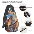 thumbnail image 3 of Lsque Starry Sky Cute Horse Pattern Cross Chest Bag Diagonally – Premium Durable Front Chest Sling with Adjustable Padded Strap, High-Capacity Storage, 3 of 8