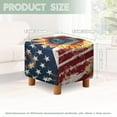 thumbnail image 3 of SCRAWLGOD Sunflower American Flag Print Ottoman Cover Square Stretch Ottoman Slipcovers for Foot Stool, Anti-Scratch Folding Storage Furniture for Living Room, 13x13x15 Inch, 3 of 7