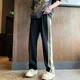 thumbnail image 3 of Pantalones de verano rectos góticos a rayas, pantalones de chándal para hombre, pantalones deportivos finos para hombre, tendencia de ropa 2024, nuevos pantalones planos originales, 3 of 5