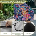 thumbnail image 4 of Renewold Waterproof Outdoor Chair Covers Anti-UV Wind-Proof Patio Swivel Chair Covers for Lawn Patio Furniture Fits up to 38W x 38D x 36H Inches, Bohemian Flower Purple, 4 of 7