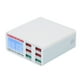 thumbnail image 3 of Cargador de pared USB múltiple QC3.0, adaptador USB de 6 puertos múltiples, enchufe de alimentación, bloque de carga rápida con pantalla LED, enchufe de Reino Unido de 100 a 240 V, 3 of 5