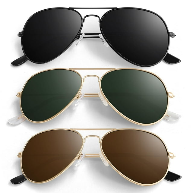 Lentes de Sol ANZIW Piloto con Montura Metálica Polarizados UV400 para Hombre y Mujer