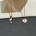 thumbnail image 3 of Conjunto de collar de pareja de moda para mujeres y hombres, colgante de llave de corazón colorido, gargantilla, cadena de compromiso, día de san valentín, regalo de joyería de boda, 3 of 4