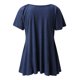 thumbnail image 5 of Moda mujer verano Casual botones Patchwork manga corta Pullove blusa sólida Fridja bn3626, 5 of 6