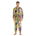thumbnail image 3 of FORMRS Onesies Pajama for Adults Unisex Hoodie Winter Jumpsuit One Piece Sleepwear, Sizes S-2XL, Colorful Birds Pattern, 3 of 7