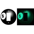thumbnail image 2 of Off The Wall Plates - 8 Ball Pool Billiards Glow in the Dark Decorative Acrylic Cover Single Paddle Rocker Wallplate, 2 of 5