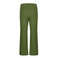thumbnail image 3 of Chiccall Mens Pants Relaxed Stretch Classic Flared 70s Style Bell Bottom Pants Army Green L, 3 of 5