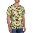 thumbnail image 2 of Vsdgher Lilies Flowers Print Men's Dry Fit Mesh Athletic Shirts Moisture Wicking Tennis T-Shirt Tops, 2 of 9