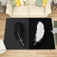 thumbnail image 1 of 2x3 Rug, Yin Yang Door Mat Washable Non Slip Soft for Entryway, Black and White Feather Rug, Chinese Carpet, Yin Yang Home Decor & Gifts, 1 of 7