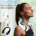 thumbnail image 4 of Ventilador Portátil Recargable, con Pantalla LED, 3 Velocidades, 5000 mAh, Ventilador de Cuello Plegable, Rotación sin Aspas de 360°, para Hogar, Oficina, Viajes, Deportes,Blanco, 4 of 8