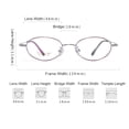 thumbnail image 2 of TELOLY Women Retro Red Glasses Frame Ultra-Light B-Titanium Small Oval Eyeglasses Frame for Small Face 48-18-138Mm, 2 of 7