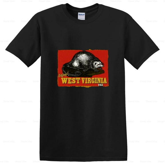 Wéar Vintage West Virginia Tourism Ad Graphic Tee, for men & women, up to size 5XL.