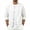 #131-White, variant on Men's Linen Bomber Jacket Snap Button Up Lightweight Casual Outer Coat