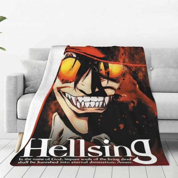 Anime Hellsing Kids Adults Ultra-Soft Micro Fleece Blanket Throw All Season Fuzzy Lightweight Throw Blankets For Office Company Home Couch Bed Sofa 50"X40"