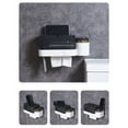 thumbnail image 4 of Toilet Paper Holder With Shelf, Wall Mounted Bathroom Tissue Storage, 2-In-1 Toilet Paper Roll Organizer Shelf, PP Material, For Mobile Phone Keys Small Items, 4 of 8