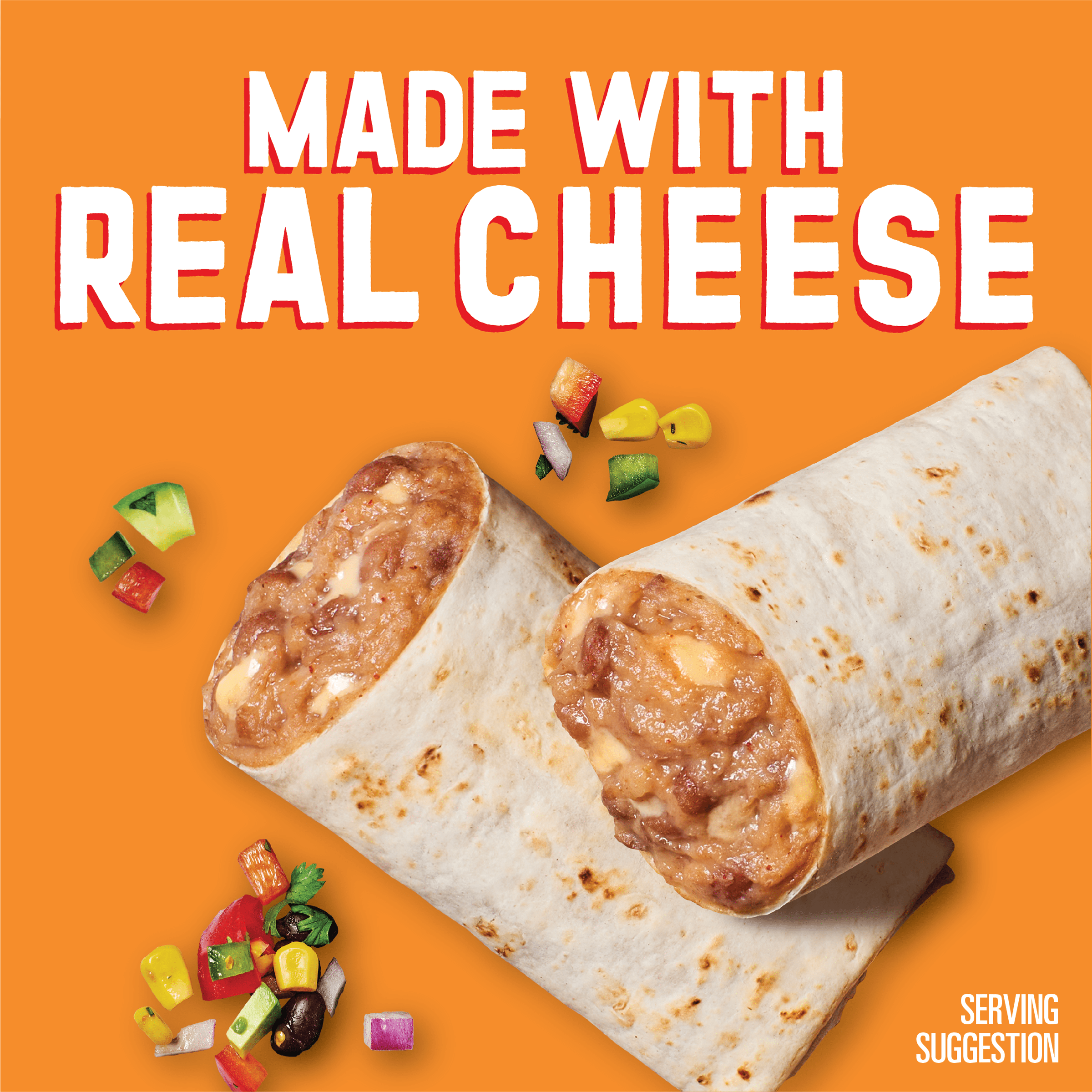 El Monterey Bean & Cheese Burritos, 32 oz, 8 Count (Frozen)