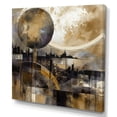 thumbnail image 2 of Designart "Exploring The Evolving Golden Moon II" Landscape Modern Canvas Art Print, 2 of 5