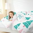 thumbnail image 4 of Homewish Kawaii Xmas Tree 3 Pieces Queen Comforter Set For Children Teens Adults,Merry Christmas Ultra Soft Bedding Sets,Stars Print Polka Dots Bedding Comforter Set,Super Cozy Room Decor,Reversible, 4 of 8