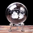thumbnail image 3 of Adornos Bola de cristal de Navidad Bola de grabado de Papá Noel Decoración de mesa de Navidad Bola de cristal Adornos navideños transparentes, 3 of 5