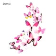 thumbnail image 1 of 12pcs Wall Stickers PVC Simulation Decoration Simulation Insect Stickers Insect Wall Decals Waterproof Wallpapers for Home Decoration, Pink, 1 of 6