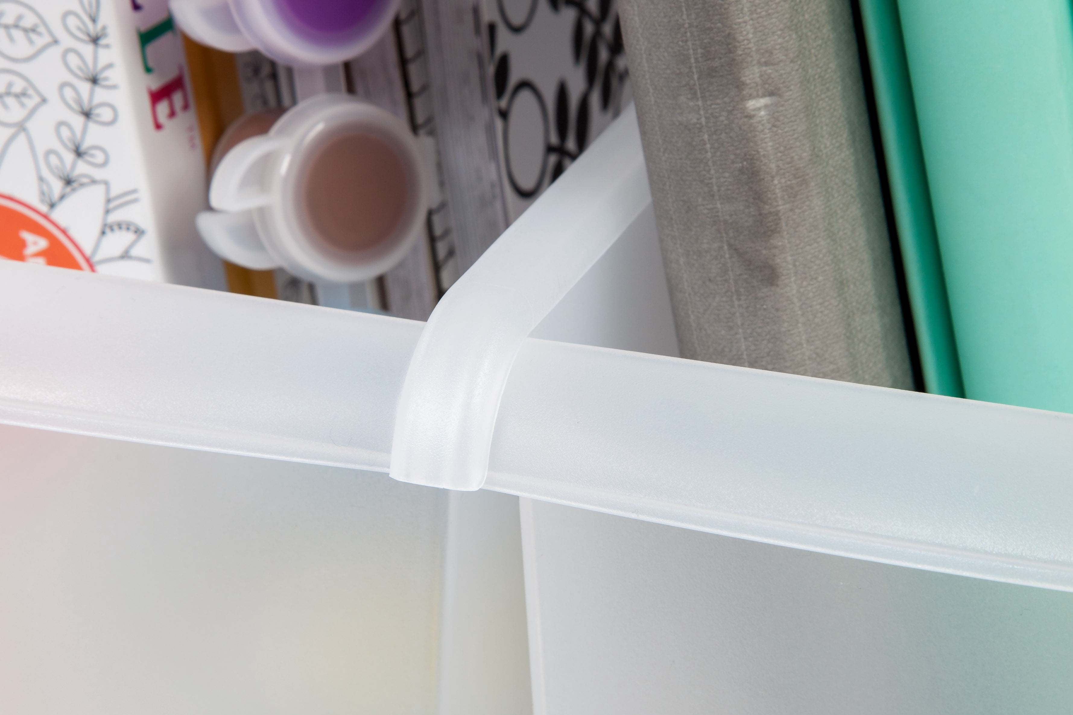 IRIS 15" x 6" Plastic Connecting Book and Paper Storage Container Bin