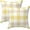 Yellow Check, variant on Spring Yellow and White Throw Pillows Cover 18 x 18 Inch Set of 2 Summer Buffalo Plaid Pillow Covers Farmhouse Checkered Decorative Pillowcases for Home Couch Sofa Decorations