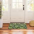 thumbnail image 3 of Yayeee Doormat for Inside 20"x32" Absorbent Low-Profile Washable Non-Slip Rubber Backed Entryway Rug, Green Floral Leopard Pattern, 3 of 8