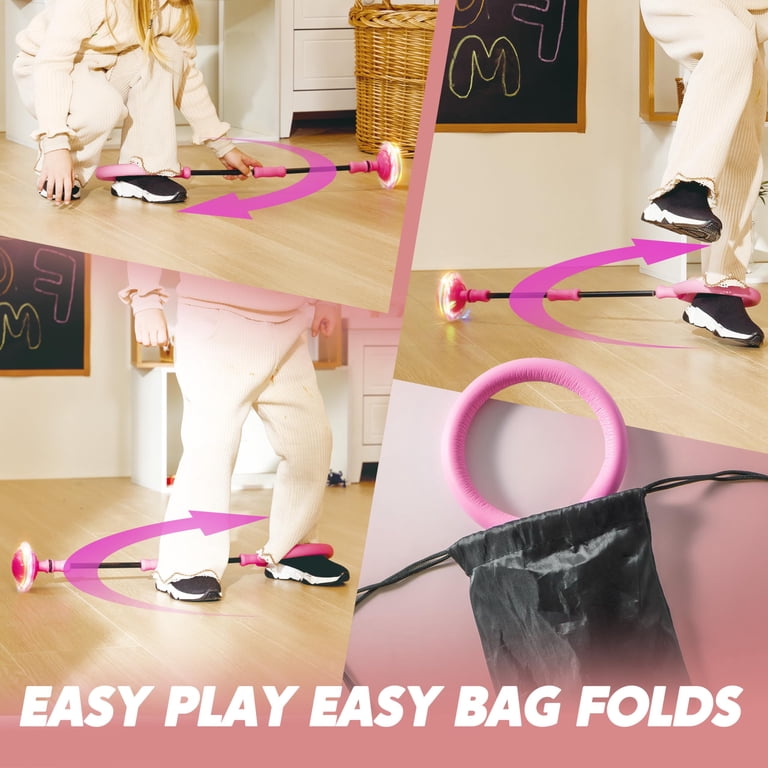 Joyfy Pink Ankle Skip Ball with Flashing Lights, Ages 5+ photo 6