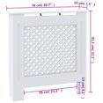thumbnail image 5 of vidaXL Cache-Radiateur MDF Blanc 78 cm, 5 of 5