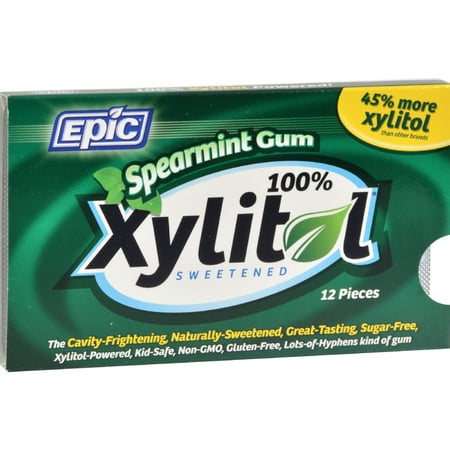 UPC 898414001498 product image for Epic Dental 731828 Spearmint Gum Xylitol Sweetened Case Of 12 12 Pack | upcitemdb.com