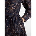 thumbnail image 2 of Time and Tru Women's Tiered Mini Dress with Long Sleeves, Sizes XS-XXXL, 2 of 6