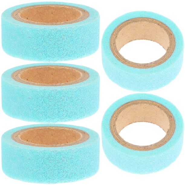 5 rollos de cinta Washi con purpurina, cinta Washi delicada, cinta decorativa Washi para álbumes de recortes, cinta Washi DIY