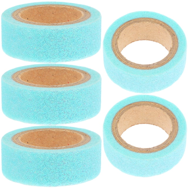 5 rollos de cinta Washi con purpurina, cinta Washi delicada, cinta decorativa Washi para álbumes de recortes, cinta Washi DIY
