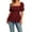 AB245 Red2, variant on Womens Short Sleeve Solid Color T Shirts Breathable Fashion Square Neck Tops Ladies Summer Tshirts Red1 Size Xxl