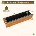 thumbnail image 3 of Costway 2 PCS Wooden Raised Garden Bed with Drainage Holes, Liner for Vegetable Flower Herb, 3 of 9