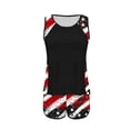 thumbnail image 6 of POTETI Modest Womens Swimsuit Tankini Summer Beach Independence Day American Flag Bathing Suits for Women, 6 of 7