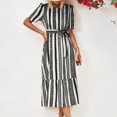 thumbnail image 1 of Robe d'Été pour Femmes 2024 Mode Grande Taille Printemps/ Manches Courtes Robe Décontractée Imprimée Col Rond Ample 50 % de Réduction Liquidation!, 1 of 8